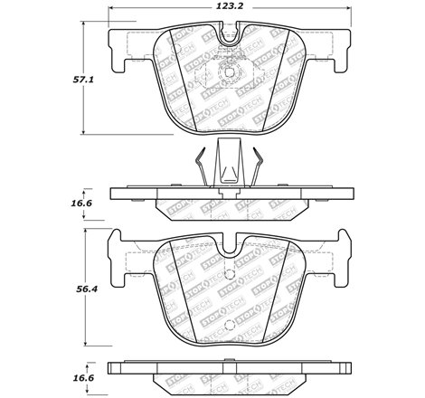 StopTech Street Select Brake Pads w/Hardware - Rear