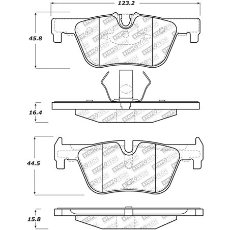 StopTech Street Select Brake Pads w/Hardware - Rear