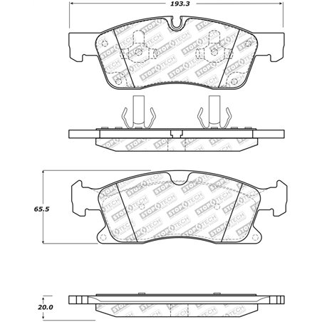 StopTech Street Select Brake Pads w/Hardware - Front