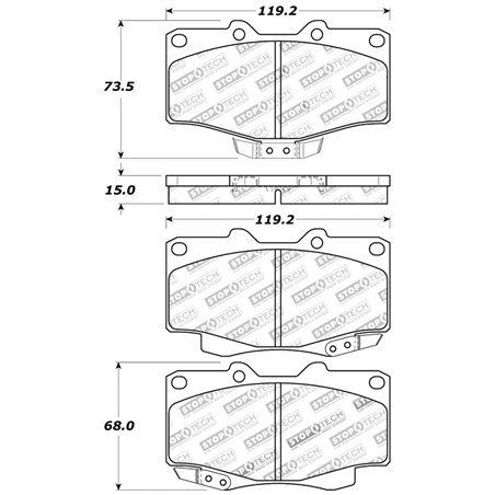 StopTech Sport Brake Pads w/Shims & Hardware - Front