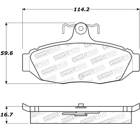 StopTech Sport Brake Pads w/Shims & Hardware - Rear