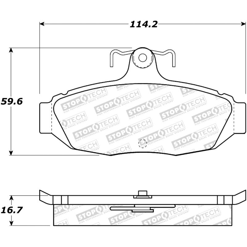 StopTech Sport Brake Pads w/Shims & Hardware - Rear