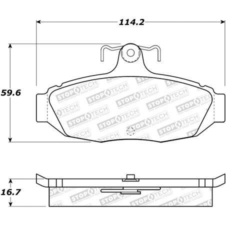 StopTech Sport Brake Pads w/Shims & Hardware - Rear