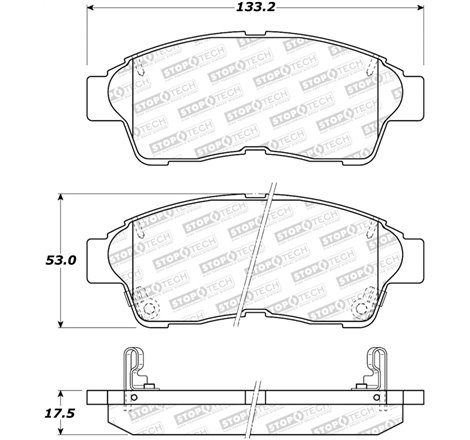 StopTech Sport Brake Pads w/Shims & Hardware - Front