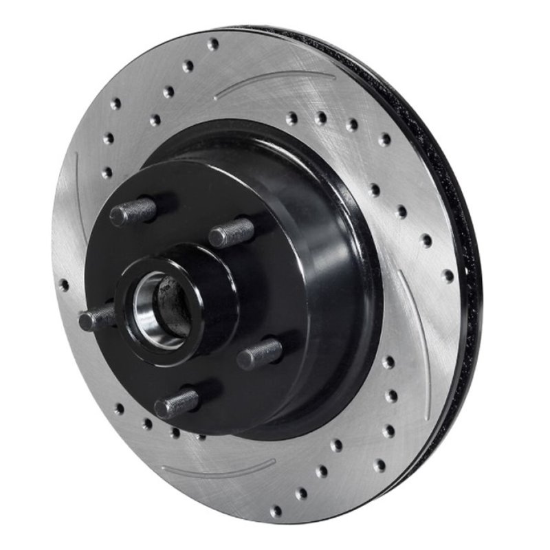 Wilwood Rotor Front SRP Drilled & Slotted Black - 65-69 Ford Mustang 5x4.50BC 11.29in Dia