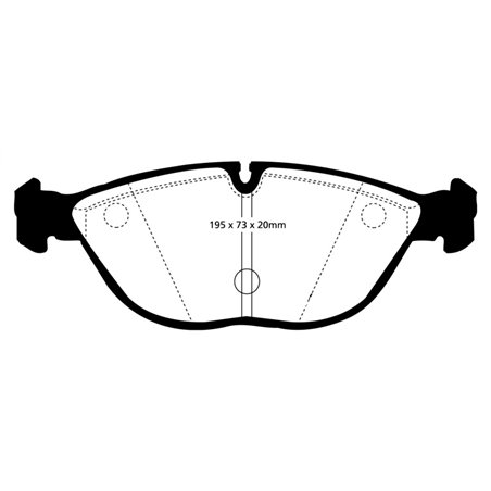 EBC 04-06 Audi TT Quattro 3.2 Redstuff Front Brake Pads