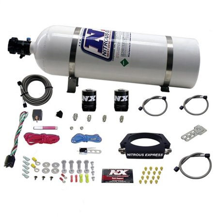 Nitrous Express GM LS 102mm Nitrous Plate Kit (50-400HP) w/15lb Bottle