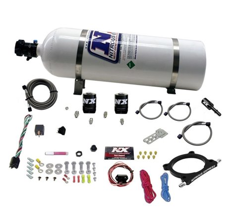 Nitrous Express 11-15 Ford Mustang GT 5.0L High Output Nitrous Plate Kit (50-250HP) w/15lb Bottle