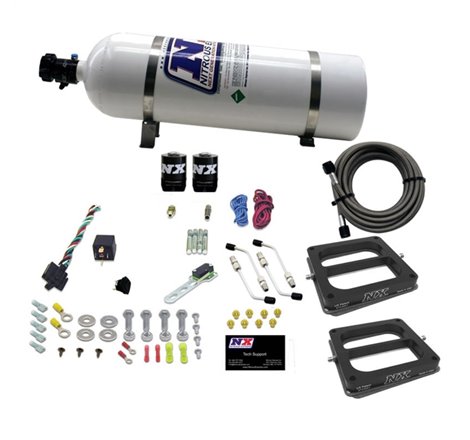 Nitrous Express Dual/Dominator/Alcohol Nitrous Kit (50-300HP) w/15lb Bottle