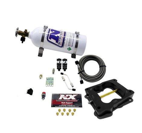 Nitrous Express Q-Jet/Holley Spread Bore Hitman Nitrous Kit (100-150-200HP) w/5lb Bottle