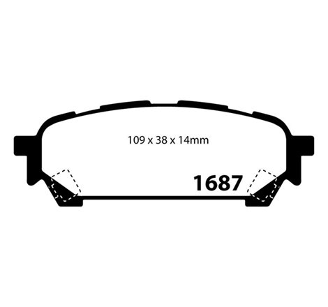 EBC 04-06 Saab 9-2X 2.0 Turbo Yellowstuff Rear Brake Pads