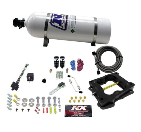 Nitrous Express Q-Jet/Holley Spread Bore Hitman Plus Nitrous Kit (50-200HP) w/15lb Bottle