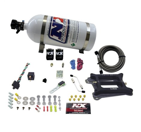 Nitrous Express 4150 4-BBL/Gasoline Nitrous Kit (100-500HP) w/10lb Bottle