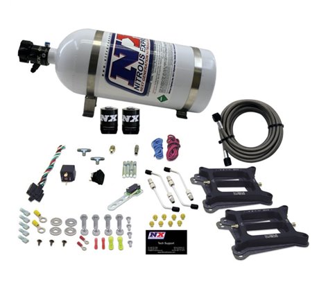 Nitrous Express Dual Holley/Gasoline Nitrous Kit (100-500HP) w/10lb Bottle