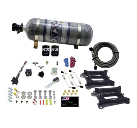 Nitrous Express Dual Holley/Gasoline Nitrous Kit (100-500HP) w/Composite Bottle