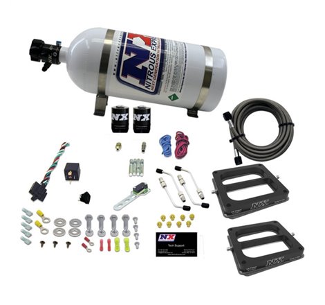 Nitrous Express Dual Dom/Gas Nitrous Kit (100-500HP) w/10lb Bottle