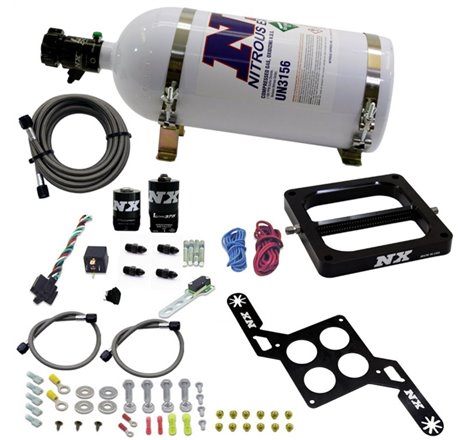 Nitrous Express 4500 RNC Conventional Nitrous Plate Kit w/.375in Solenoid w/10lb Bottle