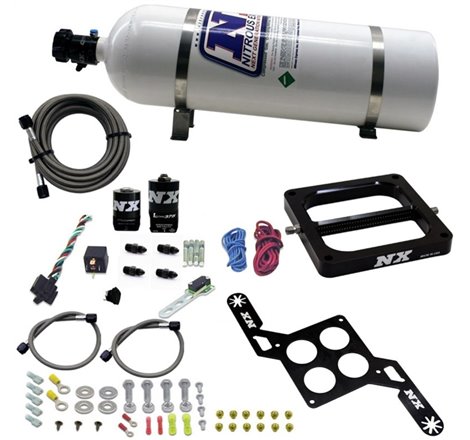 Nitrous Express 4500 RNC Conventional Nitrous Plate Kit w/.375in Solenoid w/15lb Bottle