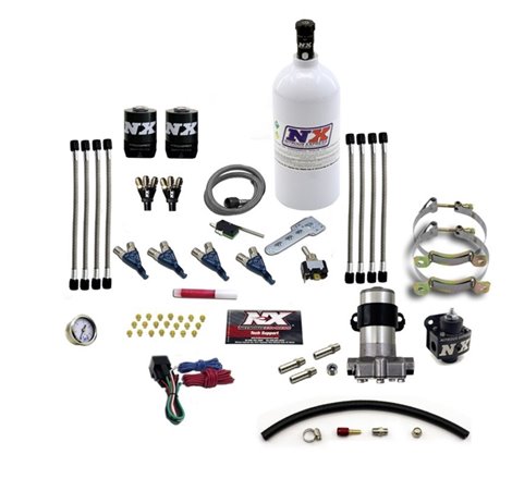 Nitrous Express 4 Cyl Piranha Nitrous Kit (Pro-Mod) w/2.5lb Bottle