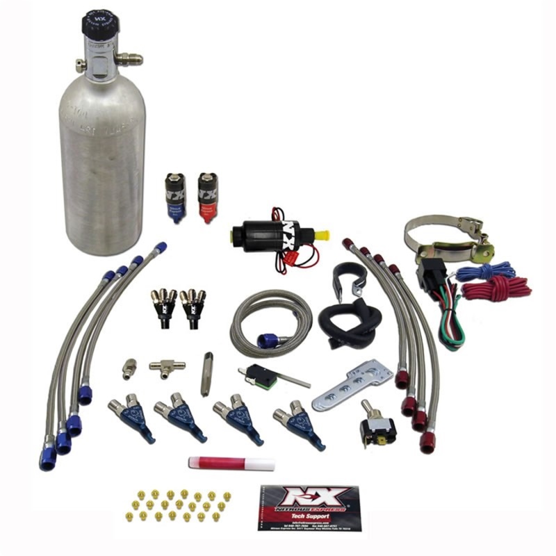 Nitrous Express 4 Cyl Piranha Nitrous Kit (For EFI Applications) w/1.4lb Bottle