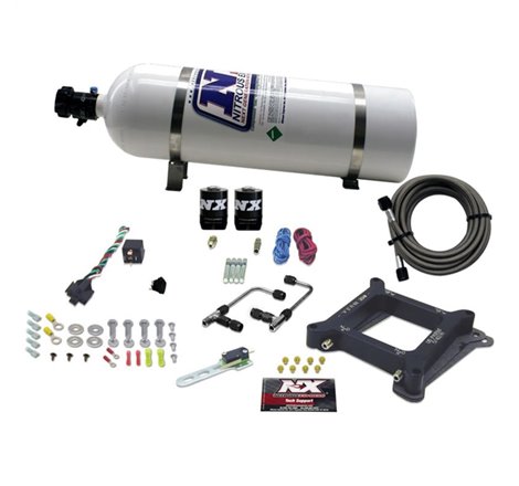 Nitrous Express 4150 Gemini Stage 6 Nitrous Kit (50-300HP) w/15lb Bottle