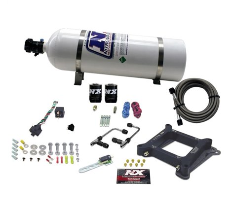 Nitrous Express 4150 Gemini Stage 6 Alcohol Nitrous Kit (50-300HP) w/15lb Bottle