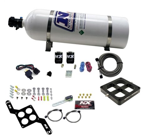 Nitrous Express Dominator Single Entry Billet Crossbar Stage 6 Nitrous Kit (50-300HP) w/15lb Bottle