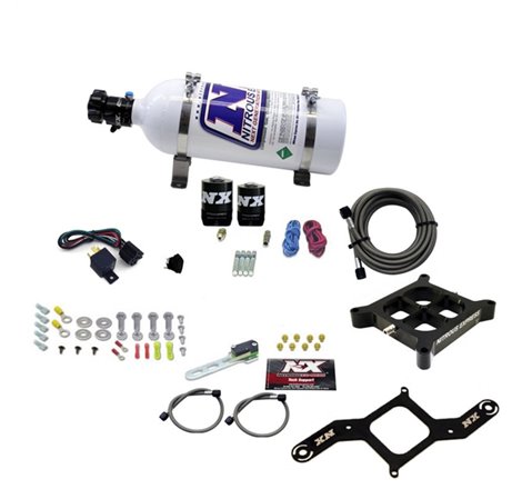 Nitrous Express 4150 Single Entry Crossbar Plate RNC Nitrous Kit (250-750HP) w/5lb Bottle