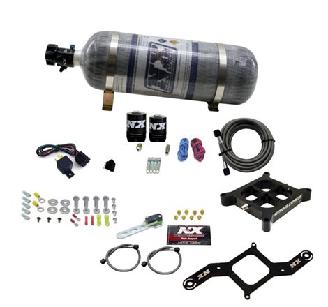 Nitrous Express 4150 Single Entry Crossbar Nitrous Plate Kit RNC (250-750HP) w/Composite Bottle