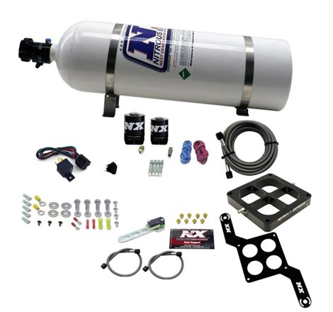 Nitrous Express Dominator Single Entry Billet Crossbar RNC Nitrous Kit (250-750HP) w/15lbbottle