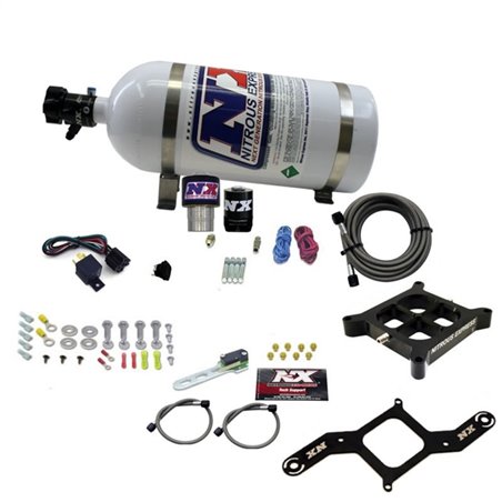 Nitrous Express Single Entry Crossbar RNC .178 4500 Flange Nitrous Kit (250-650HP) w/10lb Bottle