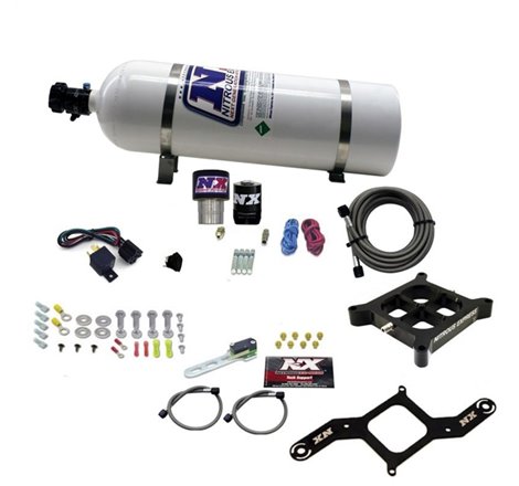 Nitrous Express Single Entry Crossbar RNC .178 4500 Flange Nitrous Kit (250-650HP) w/15lb Bottle