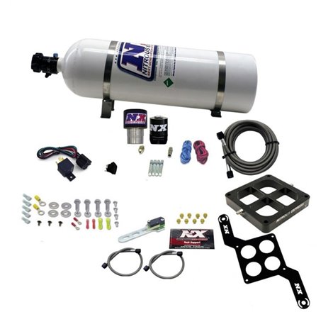 Nitrous Express Single Entry Crossbar RNC .178 4500 Flange Nitrous Kit (250-650HP) w/15lb Bottle