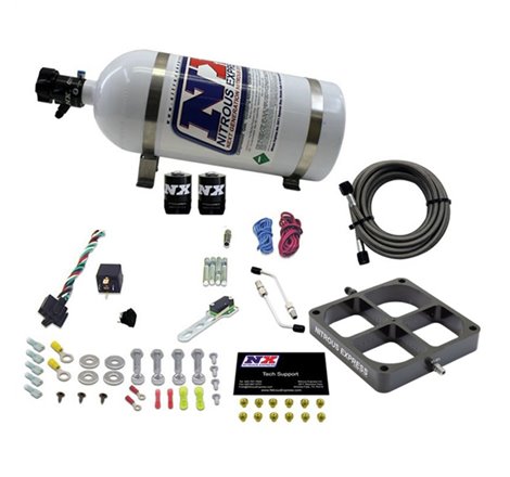 Nitrous Express Single Entry Crossbar 8500 Based Throttle Body Nitrous Kit w/10lb Bottle