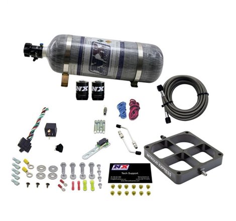 Nitrous Express Single Entry Crossbar 8500 Based Throttle Body Nitrous Kit w/12lb Composite Bottle