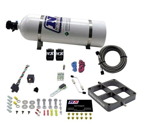 Nitrous Express Single Entry Crossbar 8500 Based Throttle Body Nitrous Kit w/15lb Bottle