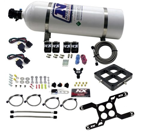 Nitrous Express Dominator Dual Stage Billet Crossbar Nitrous Kit (50-300 & 100-500HP) w/15lb Bottle