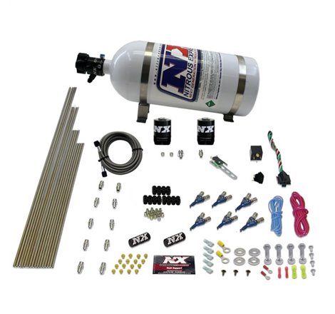 Nitrous Express 6 Cyl Gas Nitrous Kit (150-375HP) w/10lb Bottle