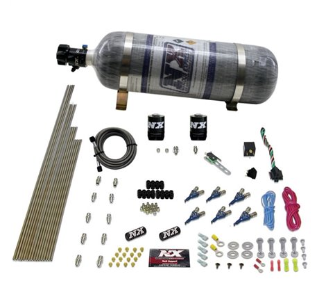 Nitrous Express 6 Cyl Gas Nitrous Kit (150-375HP) w/Composite Bottle