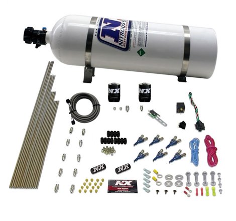 Nitrous Express 6 Cyl Gas Nitrous Kit (150-375HP) w/15lb Bottle