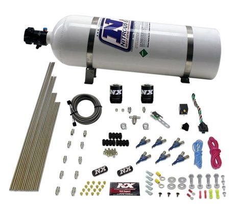 Nitrous Express V6AN Gasoline EFI Nitrous Kit (150-375HP) w/15lb Bottle