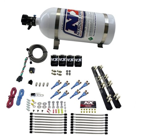 Nitrous Express 8 Cyl Soft Line Shark Rail Nitrous Kit w/10lb Bottle