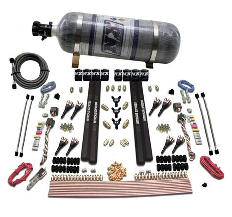 Nitrous Express SX2 Dual Stage 8 Solenoid /Gasoline Nitrous Kit (200-1200HP) w/Composite Bottle