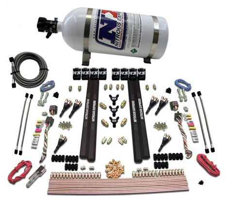 Nitrous Express 6 Cyl SX2 Dual Stage Nozzle Nitrous Kit w/10lb Bottle