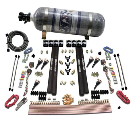 Nitrous Express 6 Cyl SX2 Dual Stage Nozzle Nitrous Kit w/12lb Bottle