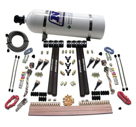 Nitrous Express 6 Cyl SX2 Dual Stage Nozzle Nitrous Kit w/15lb Bottle