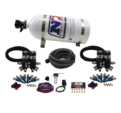 Nitrous Express Street Shark Gas 4 Solenoids Nitrous Kit (100-150-250HP) w/10lb Bottle