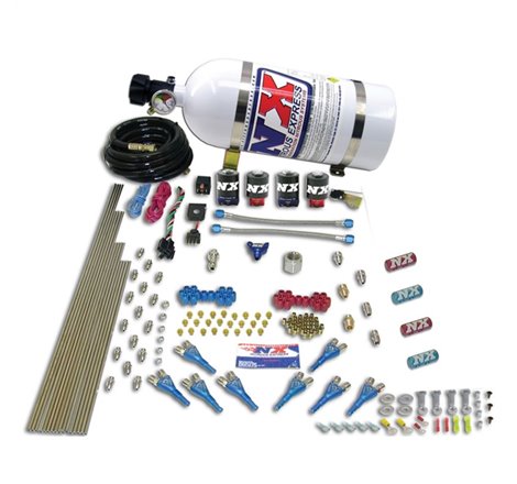 Nitrous Express Street Shark Gas 4 Solenoids Nitrous Kit (100-150-250HP) w/Composite Bottle