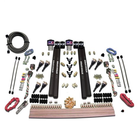 Nitrous Express SX2 Dual Stage/Gas/Rails 8 Nozzles Nitrous Kit (200-1200HP) w/o Bottle