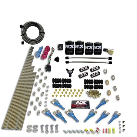 Nitrous Express 8 Cyl Shark Direct Port 4 Solenoids Nitrous Kit (200-600HP) w/o Bottle